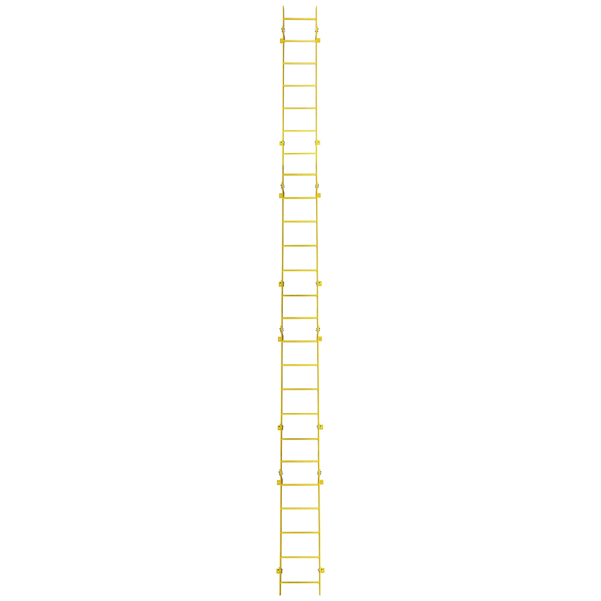 Ballymore, 19 Step Fixed Access Ladder, Height 228 ft, Capacity 350 lb, Material Carbon Steel, Model# WLFS0119-Y